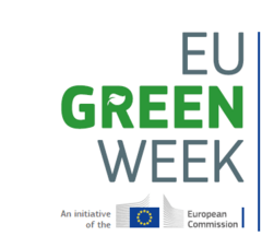 Logo avec texte : Europe Green Week, an initiative of the European Commission. 